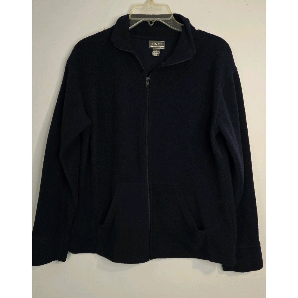 Uniti Casuals Women's Small Blue Fleece Full Zip Jacket 90s Retro Y2k Flexible
